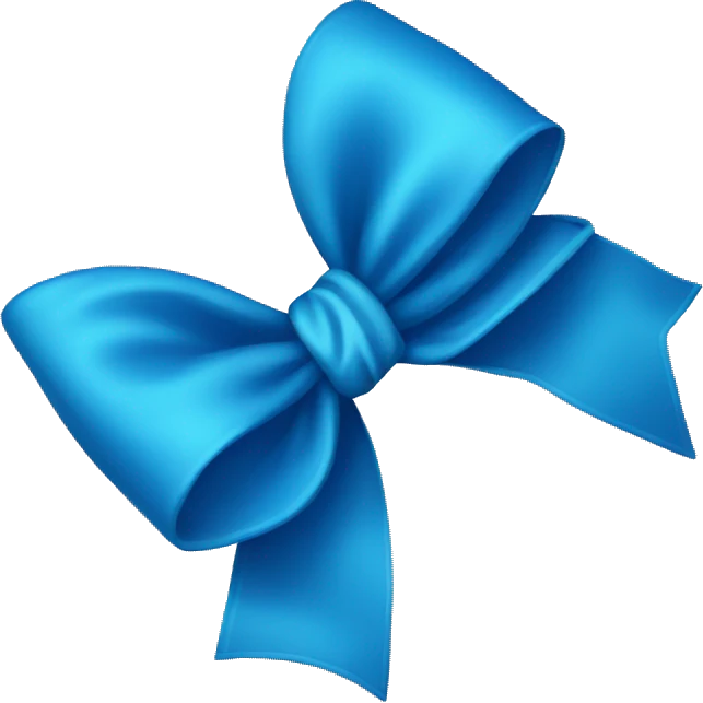 Blue bow emoji emoji