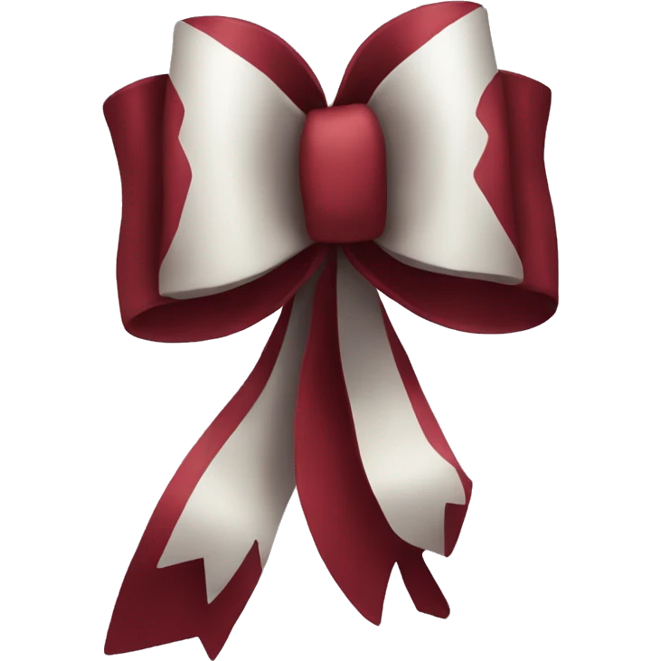 Dark red bow emoji