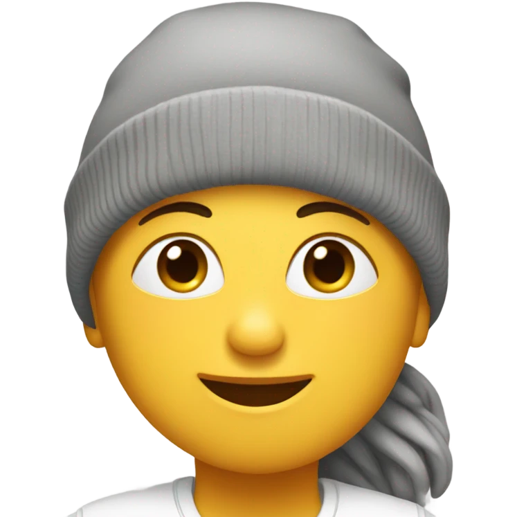 Yoga wearing a beanie emoji