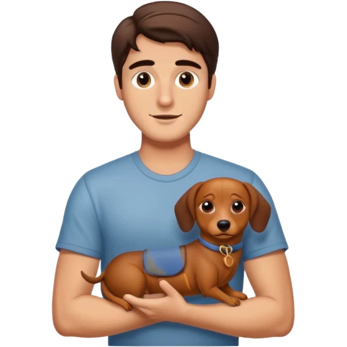 Jacob Elordi holding a wiener dog emoji