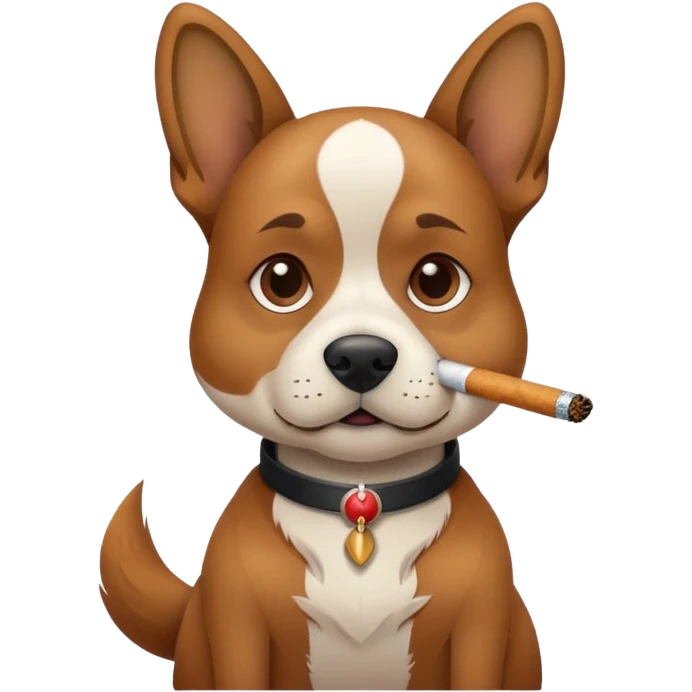 Dog smoking  emoji