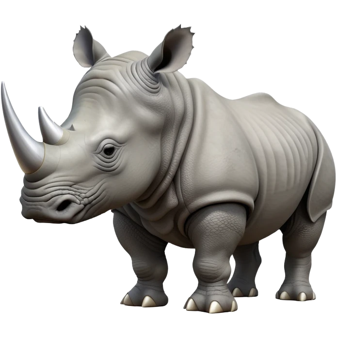 cinematic-rhino-realistic-full-body-standing-emoji,-massive-armored-body-poised-powerfully,-thick-horn-curving-slightly-forward,-head-tilted-dramatically,-rough-grey-hide-covered-in-dust,-simplified-yet-realistic-focused-features,-highly-detailed,-glowing-with-an-almost-sarcastic-glow emoji