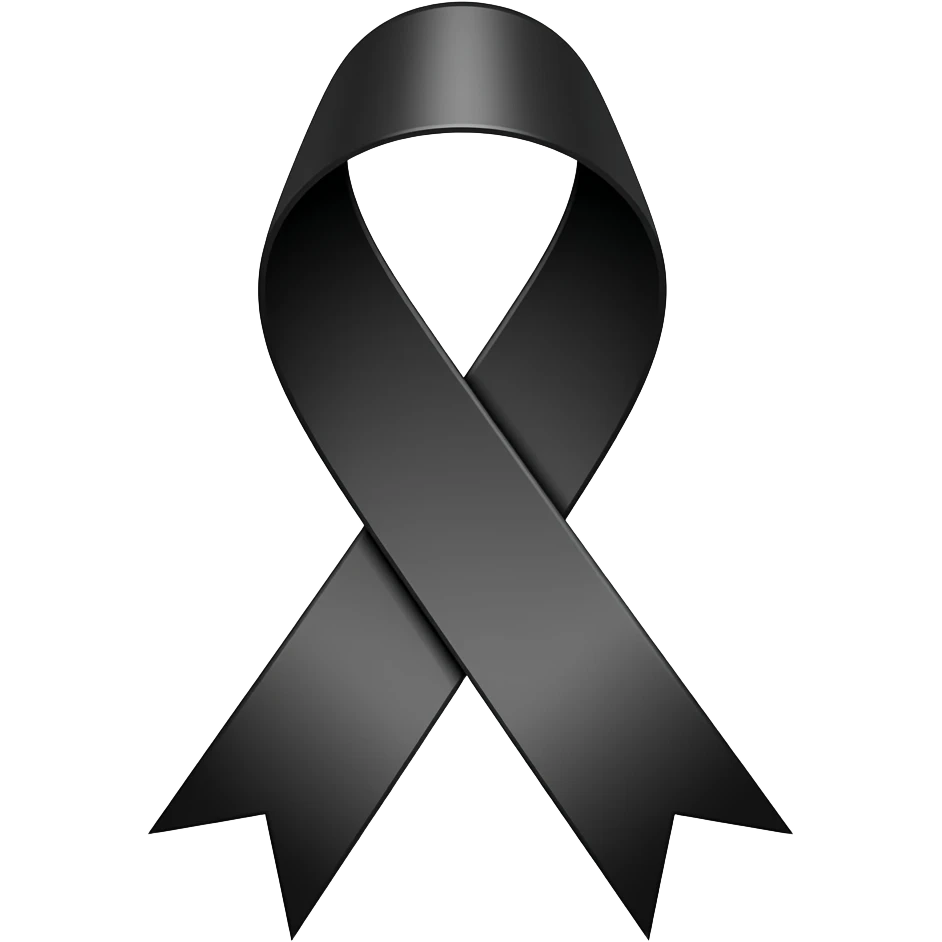 Siyah Yas kurdelesi emoji