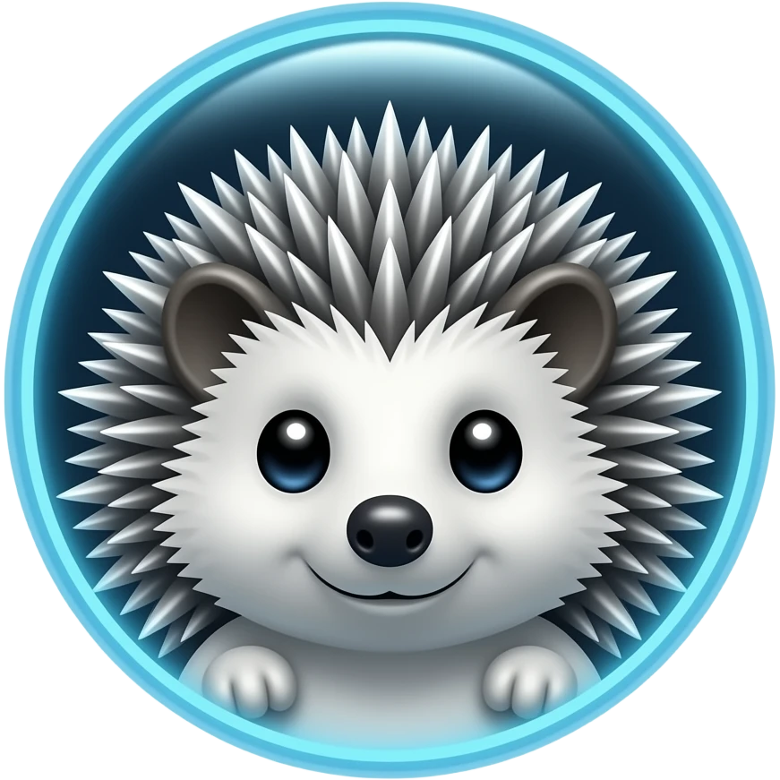 Silver the white hedgehog looking at a portal emoji