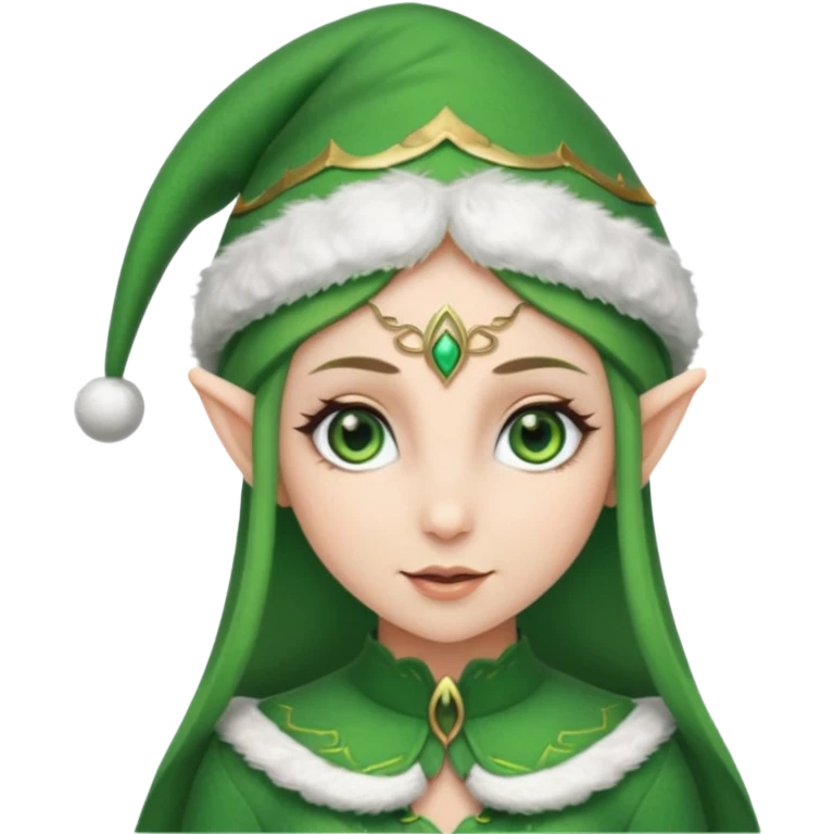 elf girl with elf hat emoji