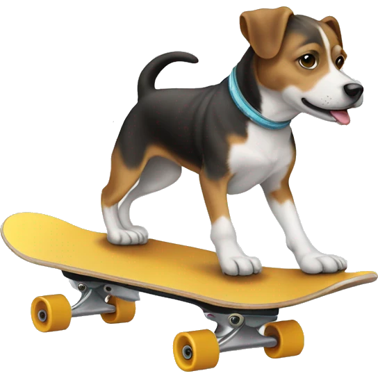Chien sur un skate emoji