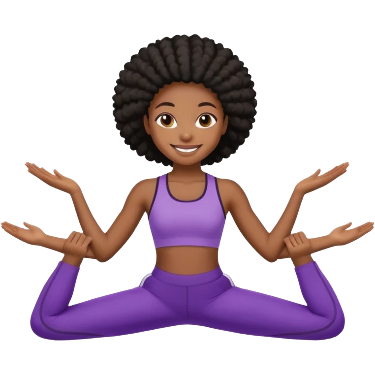 Black girl doing splits  emoji