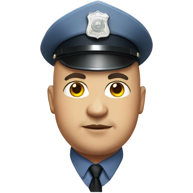 Bald fat police officer emoji