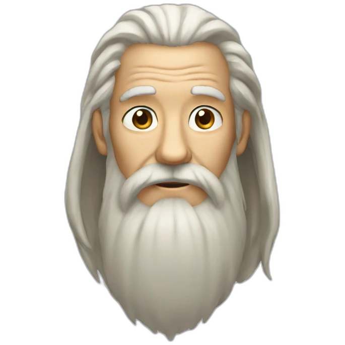 old man with long beard and hair emoji