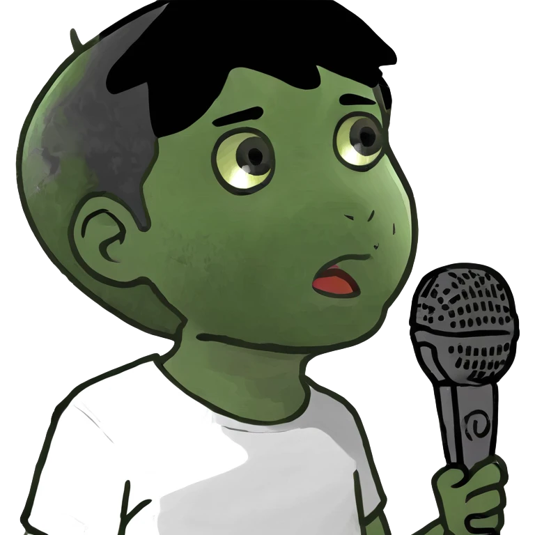 Boy with a microphone emoji