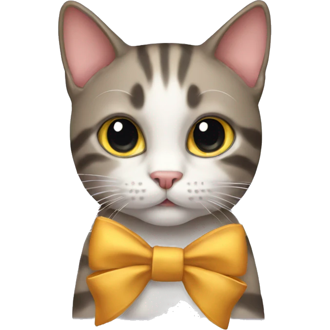 Cat with bow emoji