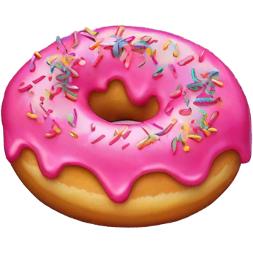 Pink donut emoji
