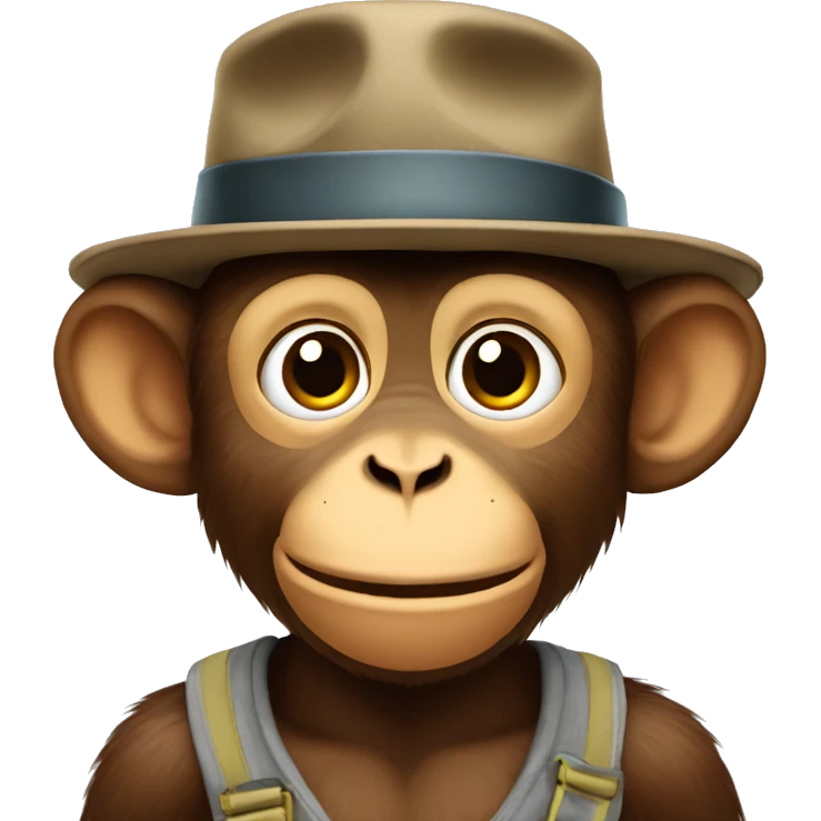 Monkey wearing hat emoji