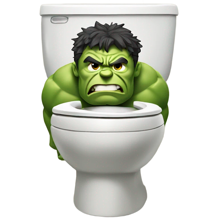 Hulk in a toilet emoji