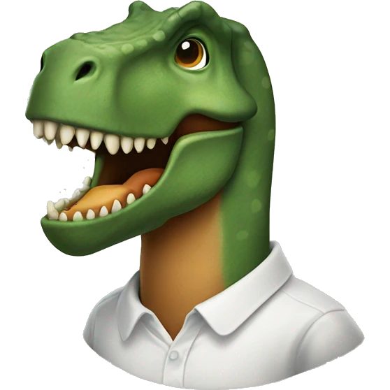 a dinosaur smocking emoji