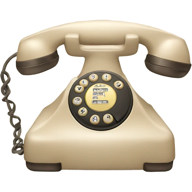 light beige Vintage Phone  emoji