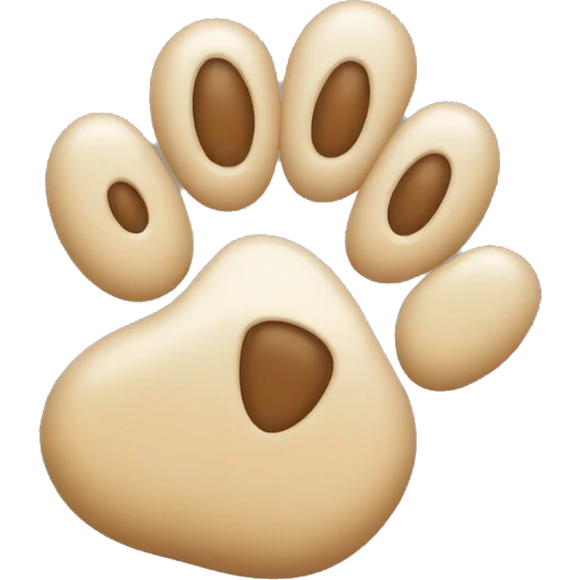 Cute little dog paw emoji