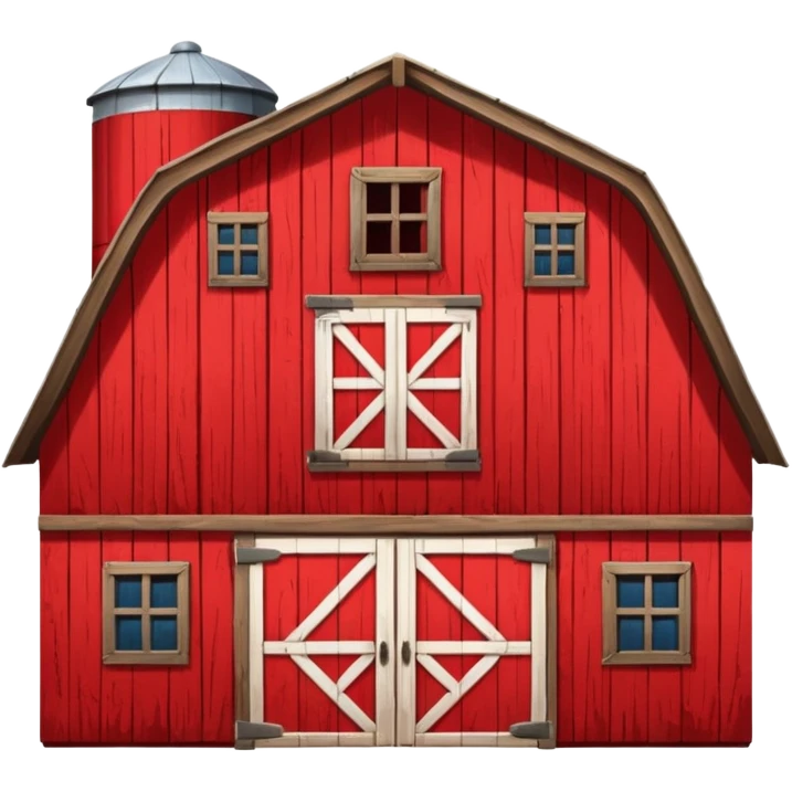 a farm barn emoji