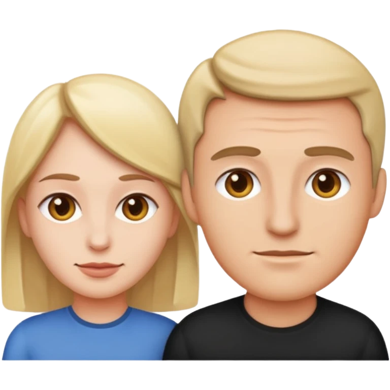 man behind a woman, simple and clear emoji style emoji