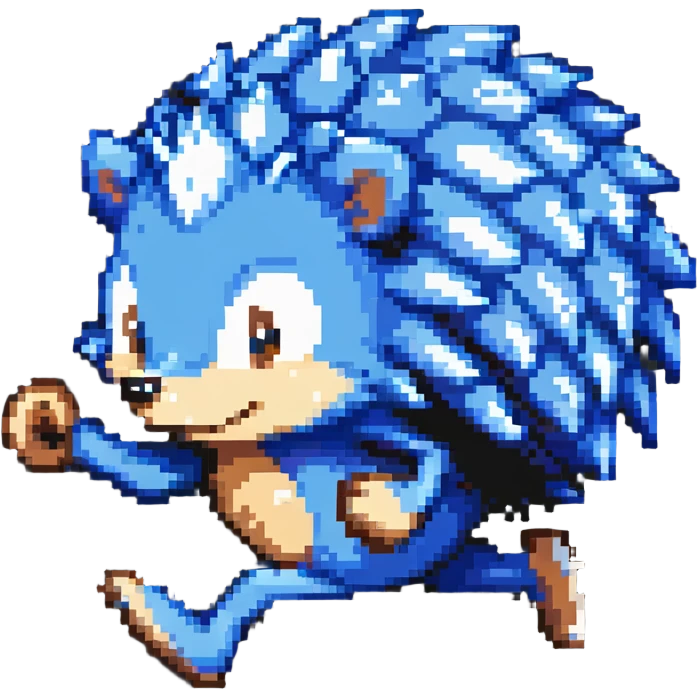 blue hedgehog running emoji