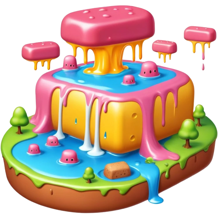 surreal melting SPAM land landscape emoji