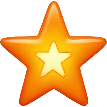 one bright orange star  emoji
