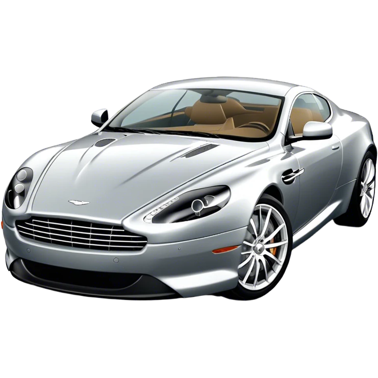 Aston Martin DB9 - Aston Martin (Model Year: 2016) (Iconic colour: Silver) emoji