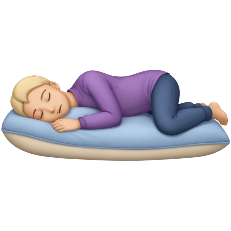 emoji of person sleeping on their back in the style of iOS emoji