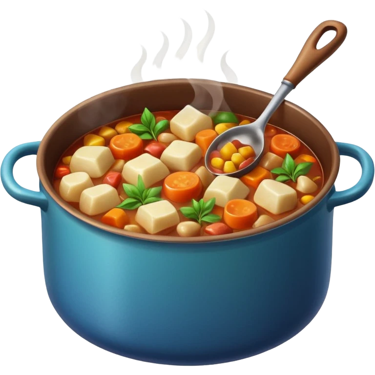 Cooking food in pot  emoji