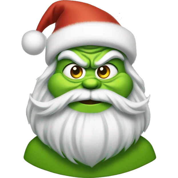 Christmas tree grinch emoji