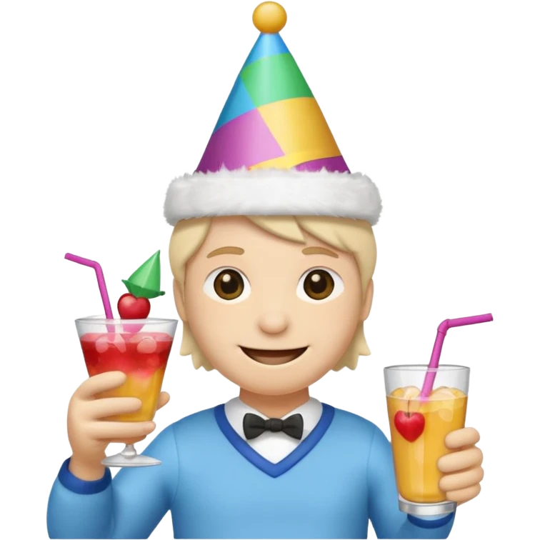 a plushie partying emoji