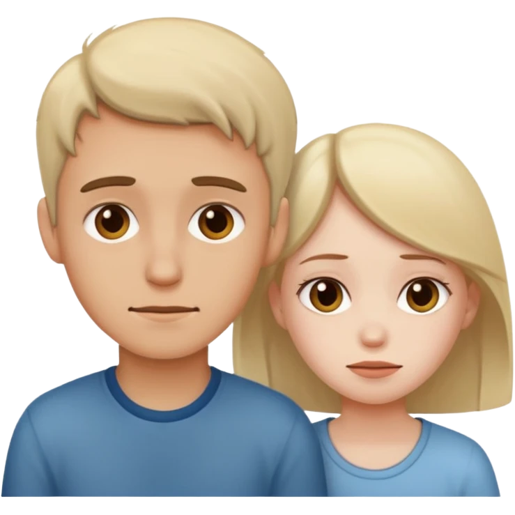 sad boy and happy emoji