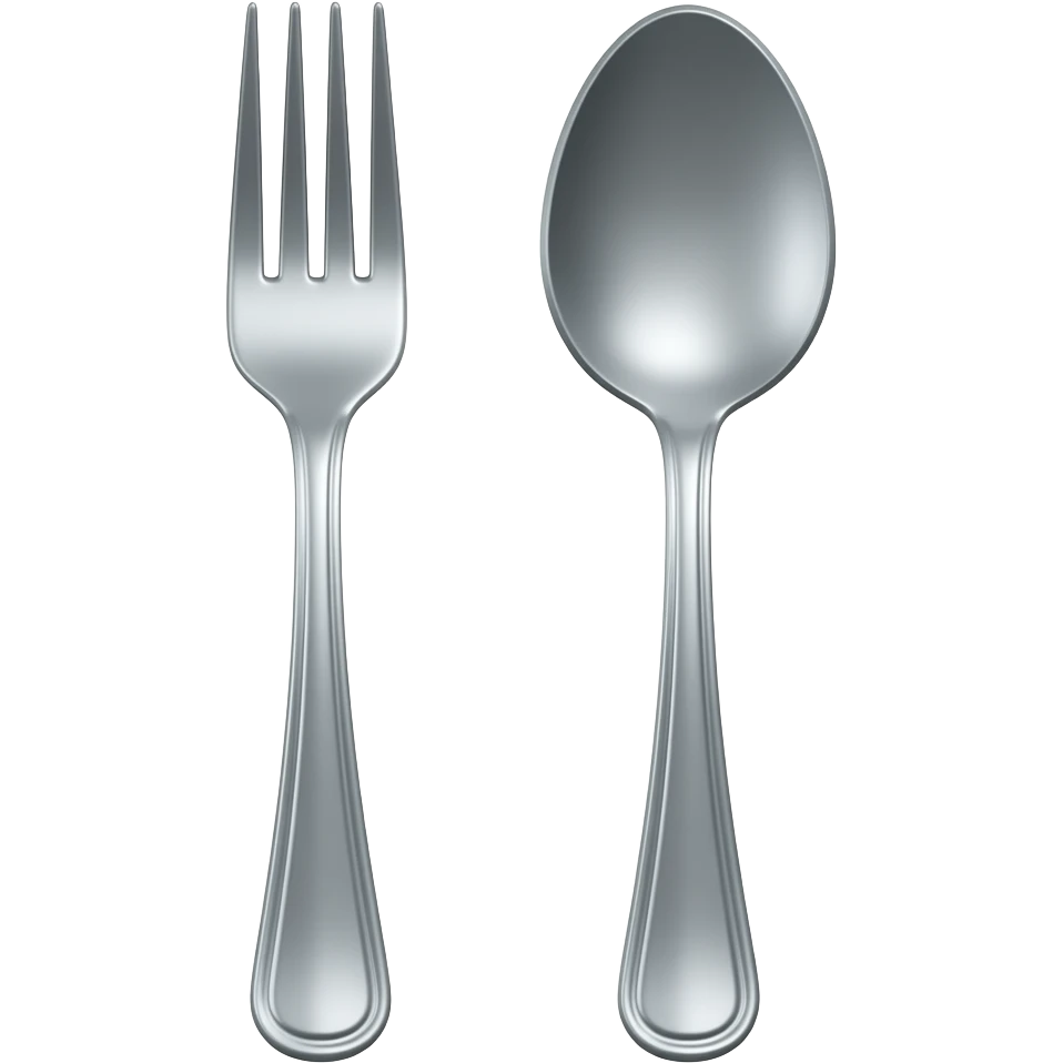 Fork and spoon emoji