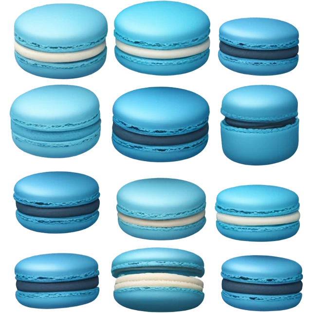 macrons recru in blue colour emoji