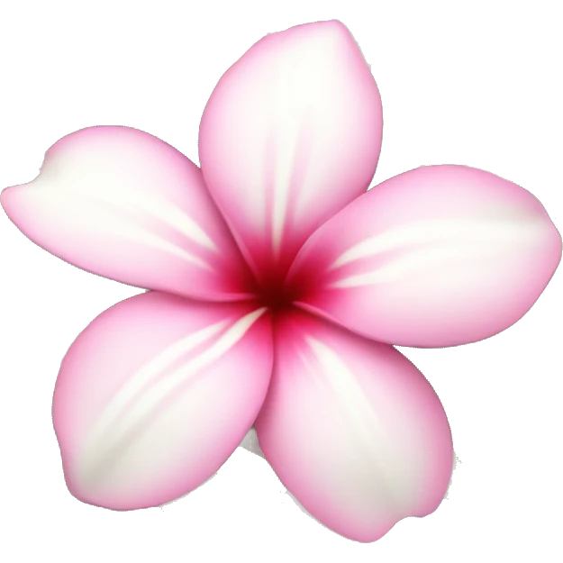 Hawaiian flower pink and white emoji