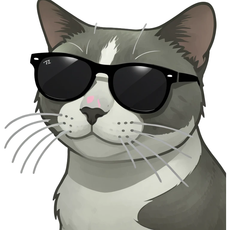 Cat with sunglasses emoji