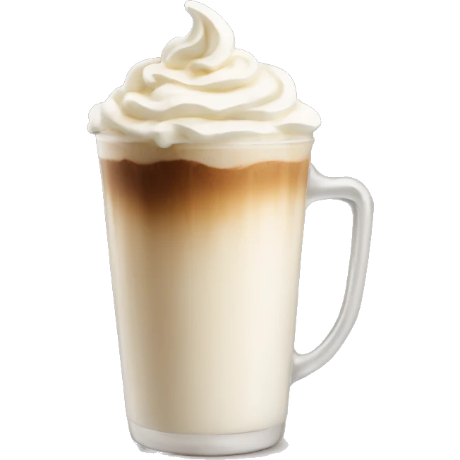 cold coffee with whipped cream emoji
