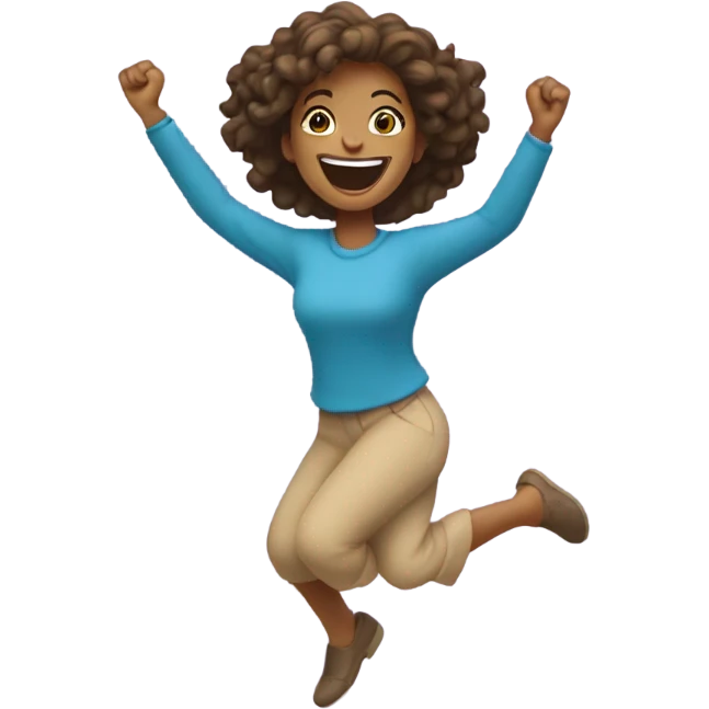 woman jumping emoji