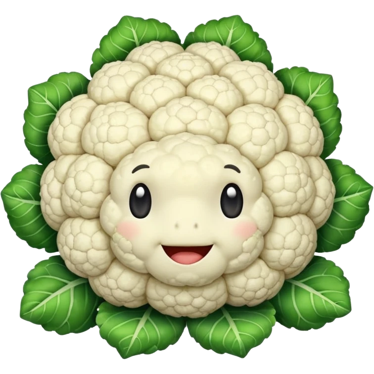 simple and cute cauliflower emoji emoji
