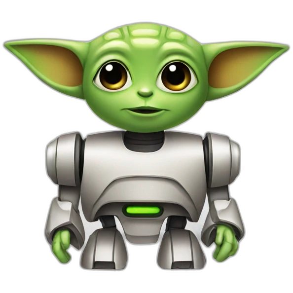 cute robot with yoda ears emoji