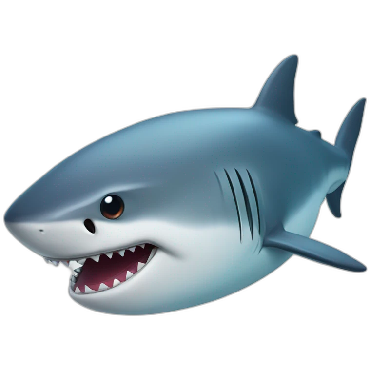 shark with water emoji