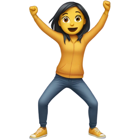 Girl dabbing  emoji
