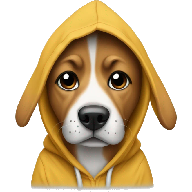 dog wearing a hoodie  emoji