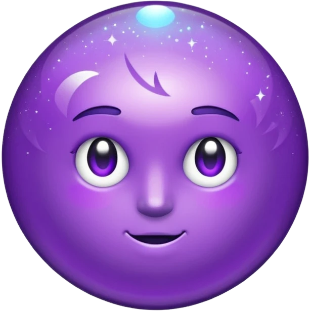 glitter purple and cian pin emoji