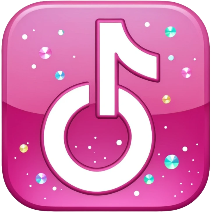 glitter pink logo TikTok emoji