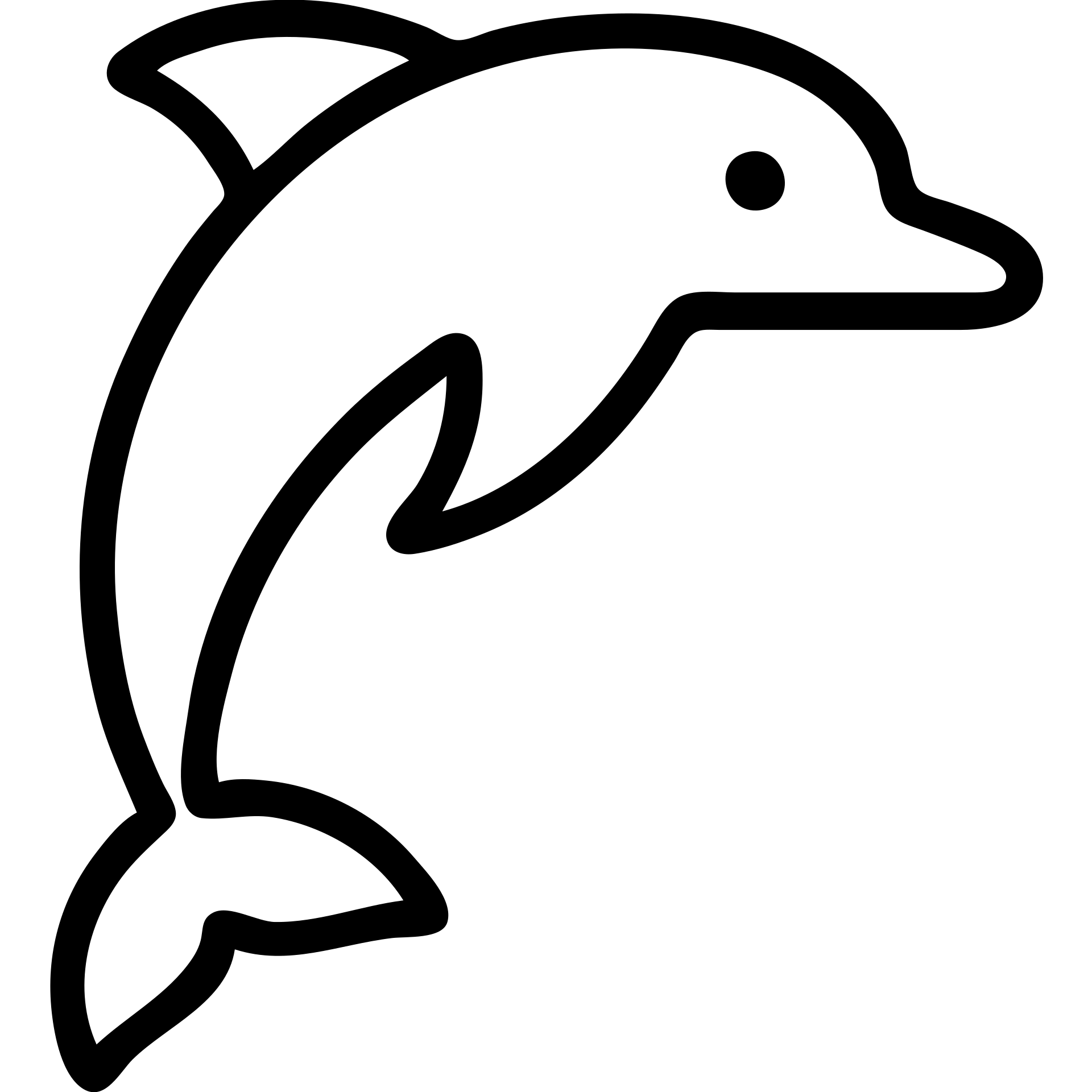 black dolphin, minimal, modern, clean lines, simple shape emoji