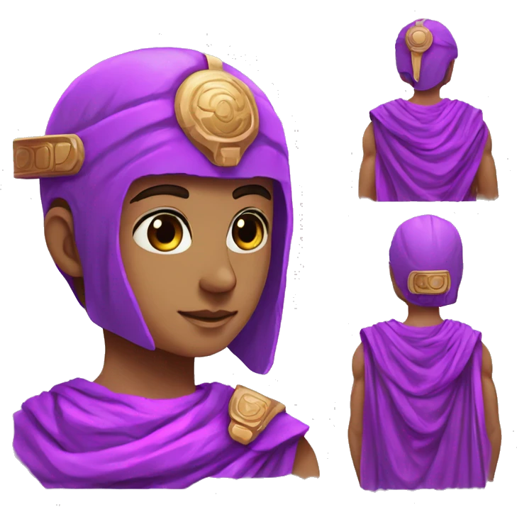 Roman man purple and pink toga sci fi clothing patterns science illustrated clothing neon sci fi illustrations  emoji