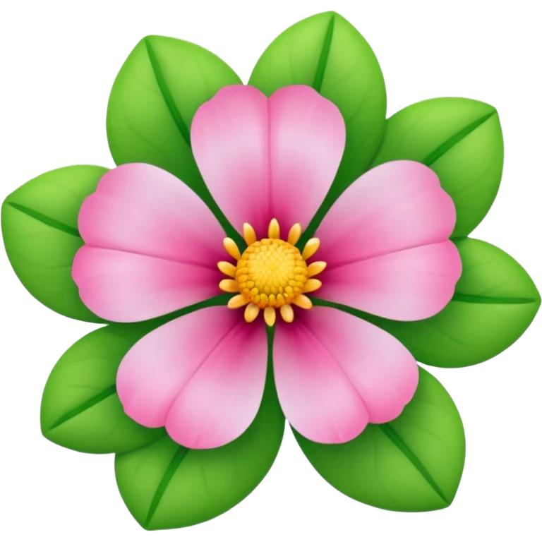 green and pink flower emoji
