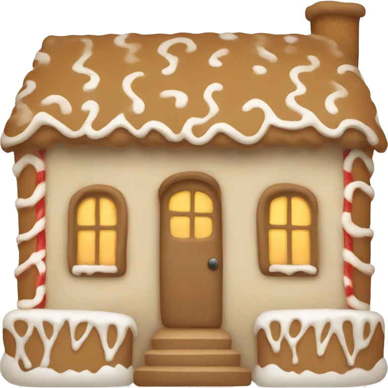 Cosy beige gingerbread house  emoji