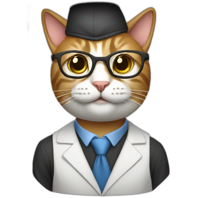 cat professor emoji